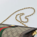 GUCCI GG Supreme Web Sherry Ophidia Chain Shoulder Bag PVC 503877 Auth BA14699-8