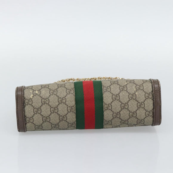 GUCCI GG Supreme Web Sherry Ophidia Chain Shoulder Bag PVC 503877 Auth BA14699