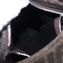 FENDI Zucca Mamma Baguette Shoulder Bag Wool Brown Silver Auth BA14700SAV-26