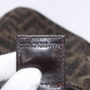 FENDI Zucca Mamma Baguette Shoulder Bag Wool Brown Silver Auth BA14700SAV-11