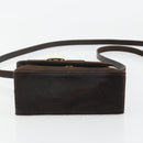 Salvatore Ferragamo Vala Shoulder Bag Suede 2way Brown Gold Tone Auth BA14706A-11