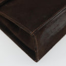 Salvatore Ferragamo Vala Shoulder Bag Suede 2way Brown Gold Tone Auth BA14706A-14
