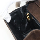 Salvatore Ferragamo Vala Shoulder Bag Suede 2way Brown Gold Tone Auth BA14706A-22
