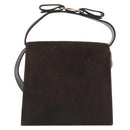 Salvatore Ferragamo Vala Shoulder Bag Suede 2way Brown Gold Tone Auth BA14706A-3