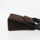Salvatore Ferragamo Vala Shoulder Bag Suede 2way Brown Gold Tone Auth BA14706A-4