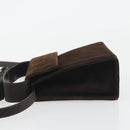 Salvatore Ferragamo Vala Shoulder Bag Suede 2way Brown Gold Tone Auth BA14706A-5