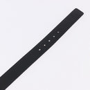 Salvatore Ferragamo Gancini Belt Leather Black Gold Tone Auth BA14708A-7