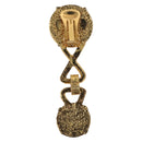 Gianni Versace Medusa Earring Metal Gold Tone Auth BA14710V-5