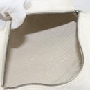 CHANEL Choco Bar Hand Bag Lamb Skin White Silver CC Auth BA14717A-17