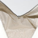CHANEL Choco Bar Hand Bag Lamb Skin White Silver CC Auth BA14717A-18