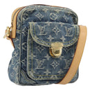 LOUIS VUITTON Monogram Denim Camera Bag Blue M95348 LV Auth BA14719V-1