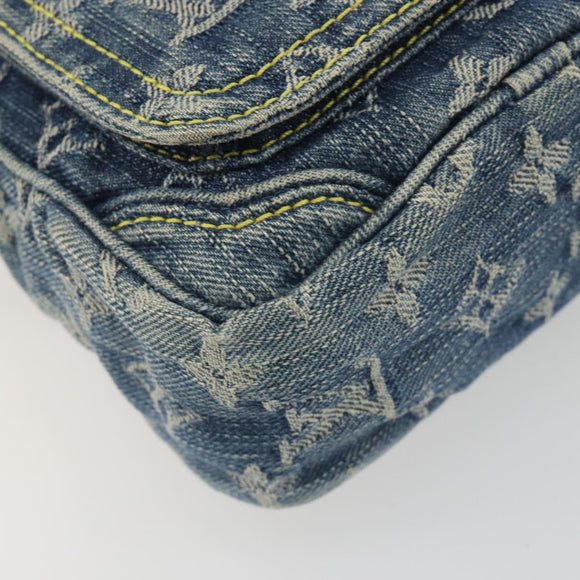 LOUIS VUITTON Monogram Denim Camera Bag Blue M95348 LV Auth BA14719V