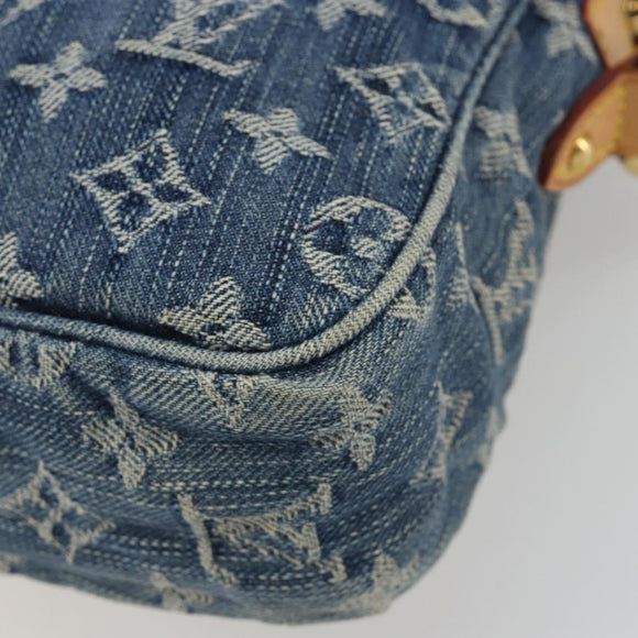 LOUIS VUITTON Monogram Denim Camera Bag Blue M95348 LV Auth BA14719V