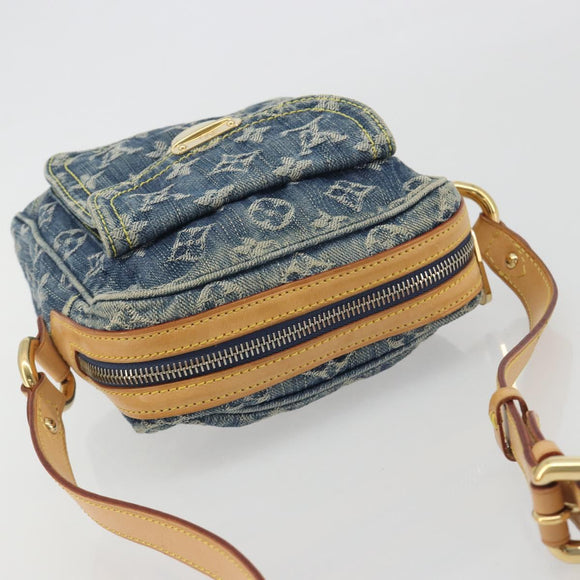 LOUIS VUITTON Monogram Denim Camera Bag Blue M95348 LV Auth BA14719V