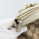 GUCCI GG Canvas Abbey Hand Bag Beige Gold Tone 141470 Auth BA14723-14