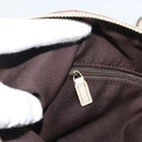 GUCCI GG Canvas Abbey Hand Bag Beige Gold Tone 141470 Auth BA14723-19