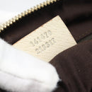 GUCCI GG Canvas Abbey Hand Bag Beige Gold Tone 141470 Auth BA14723-21