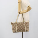 GUCCI GG Canvas Abbey Hand Bag Beige Gold Tone 141470 Auth BA14723-22