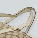 GUCCI GG Canvas Abbey Hand Bag Beige Gold Tone 141470 Auth BA14723-8