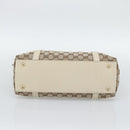 GUCCI GG Canvas Abbey Hand Bag Beige Gold Tone 141470 Auth BA14723-9
