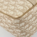 Christian Dior Romantic Chain Tote Bag PVC Leather Beige Silver Auth BA14725-15