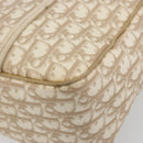Christian Dior Romantic Chain Tote Bag PVC Leather Beige Silver Auth BA14725-16