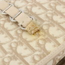 Christian Dior Romantic Chain Tote Bag PVC Leather Beige Silver Auth BA14725-10