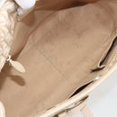 Christian Dior Romantic Chain Tote Bag PVC Leather Beige Silver Auth BA14725-11