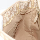 Christian Dior Romantic Chain Tote Bag PVC Leather Beige Silver Auth BA14725-22