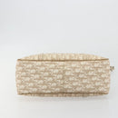 Christian Dior Romantic Chain Tote Bag PVC Leather Beige Silver Auth BA14725-5