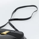 Salvatore Ferragamo Vala Shoulder Bag Patent Black Gold Tone Auth BA14727-8