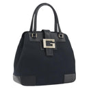 GUCCI Hand Bag Canvas Black Gold Tone 002 1103 Auth BA14728A-1