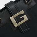 GUCCI Hand Bag Canvas Black Gold Tone 002 1103 Auth BA14728A-17