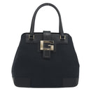 GUCCI Hand Bag Canvas Black Gold Tone 002 1103 Auth BA14728A-13