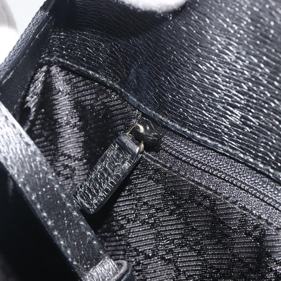 GUCCI Hand Bag Canvas Black Gold Tone 002 1103 Auth BA14728A