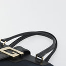 GUCCI Hand Bag Canvas Black Gold Tone 002 1103 Auth BA14728A-8
