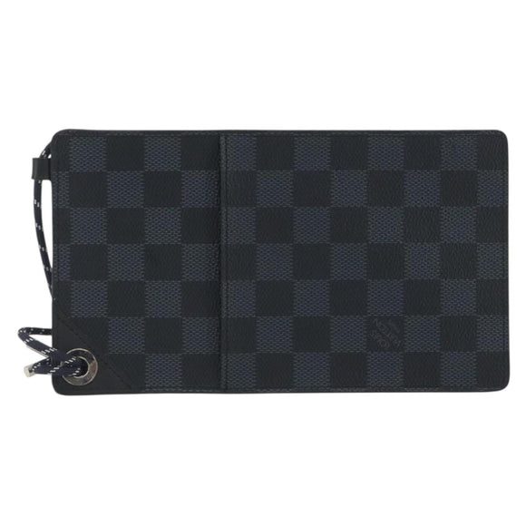 LOUIS VUITTON Damier Cobalt America's Cup Pochette Phone N41630 LV Auth BA14729A