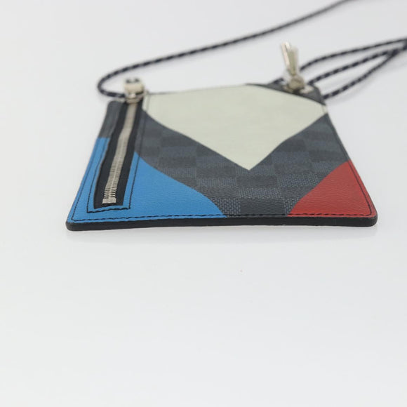 LOUIS VUITTON Damier Cobalt America's Cup Pochette Phone N41630 LV Auth BA14729A