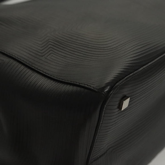 BALLY Shoulder Bag Leather Black Gold Auth BA1473