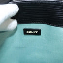 BALLY Shoulder Bag Leather Black Gold Auth BA1473-17
