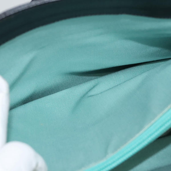 BALLY Shoulder Bag Leather Black Gold Auth BA1473