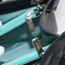 BALLY Shoulder Bag Leather Black Gold Auth BA1473-11