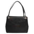 BALLY Shoulder Bag Leather Black Gold Auth BA1473-2