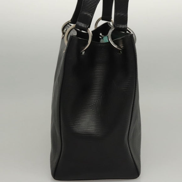 BALLY Shoulder Bag Leather Black Gold Auth BA1473