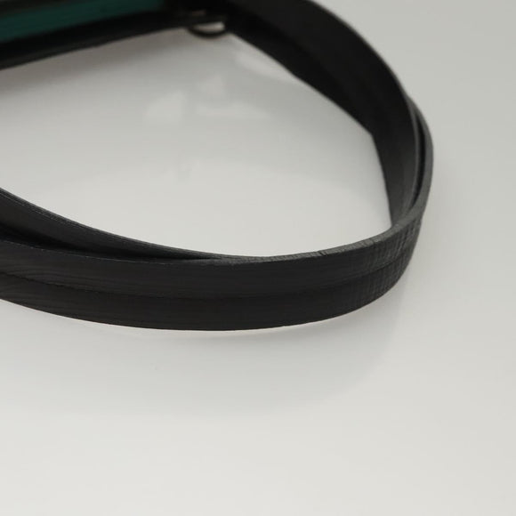 BALLY Shoulder Bag Leather Black Gold Auth BA1473