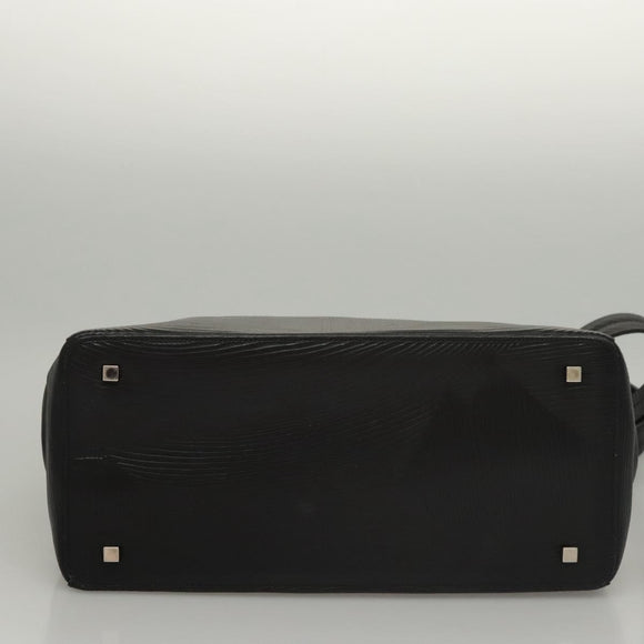 BALLY Shoulder Bag Leather Black Gold Auth BA1473