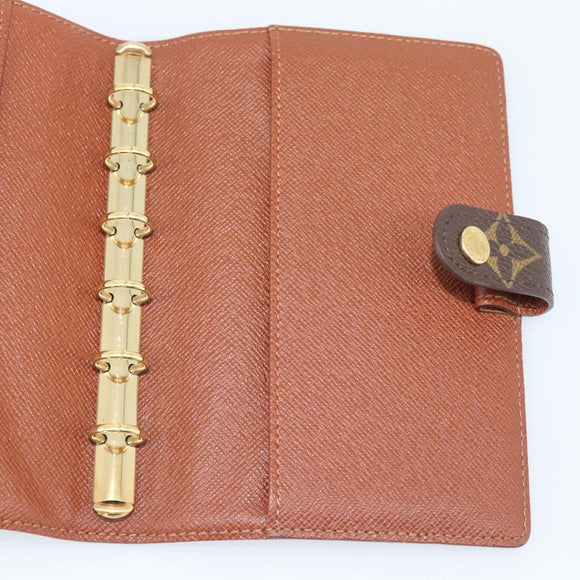 LOUIS VUITTON Monogram Agenda PM Day Planner Cover R20005 LV Auth BA14730