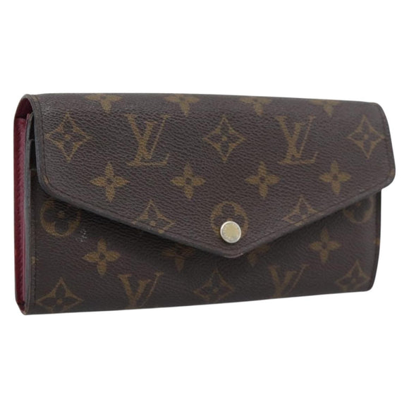 LOUIS VUITTON Monogram Portefeuille Sarah Long Wallet Pink M60531 Auth BA14731
