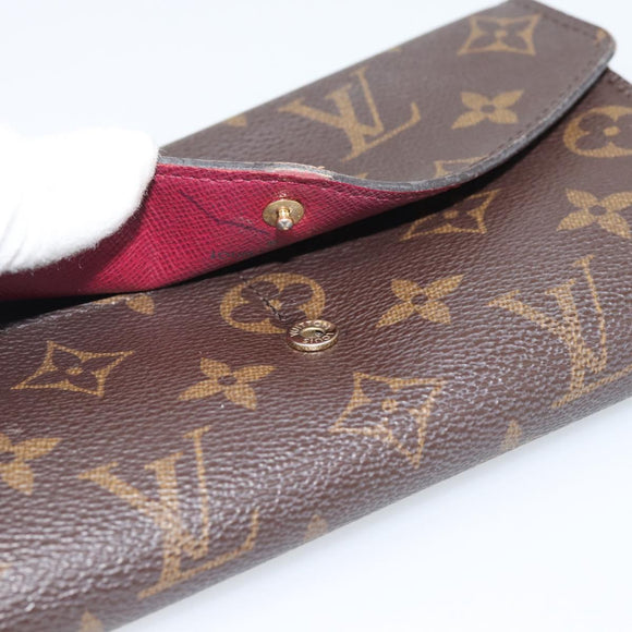 LOUIS VUITTON Monogram Portefeuille Sarah Long Wallet Pink M60531 Auth BA14731