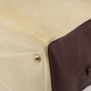 HERMES Victoria 50 Boston Bag Canvas Beige Brown Auth BA14733-15